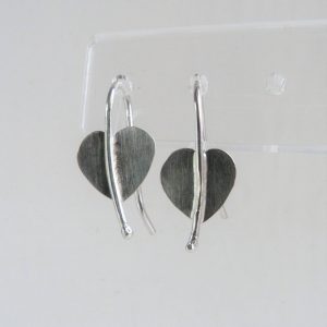 Sterling Silver Minimalist Heart Earrings