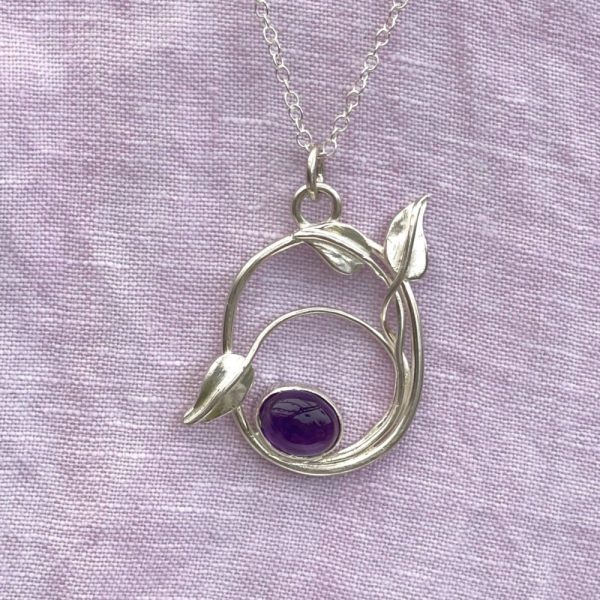 Amethyst Leaf Pendant - Image 6