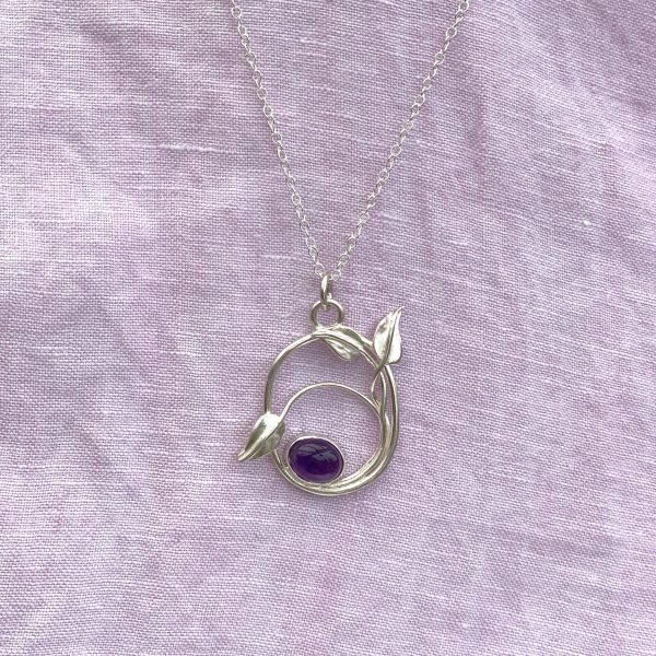 Amethyst Leaf Pendant - Image 5