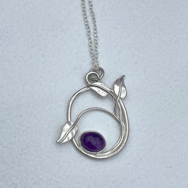 Amethyst Leaf Pendant - Image 4