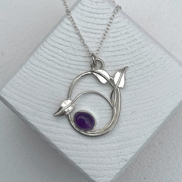 Amethyst Leaf Pendant - Image 3