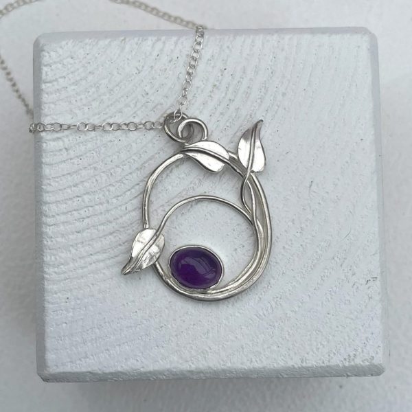 Amethyst Leaf Pendant - Image 2