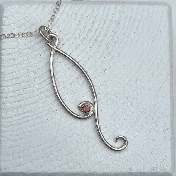 Silver Tourmaline Necklace