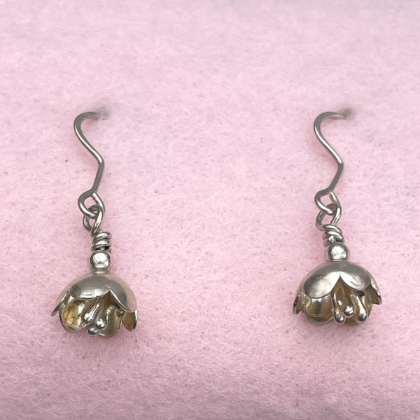 Sterling Silver Floral Earrings - Image 3