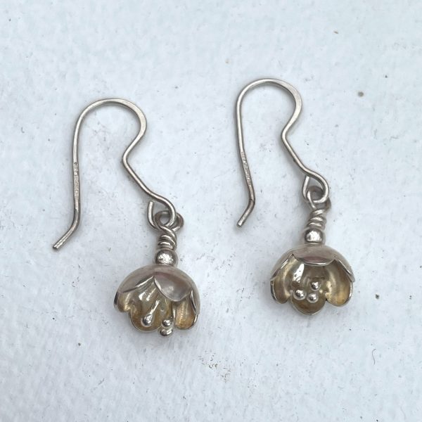 Sterling Silver Floral Earrings