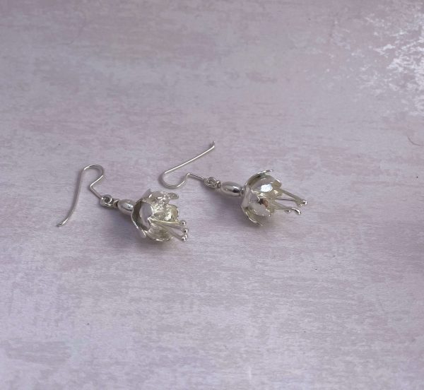 Handmade Silver Fuchsia Earrings