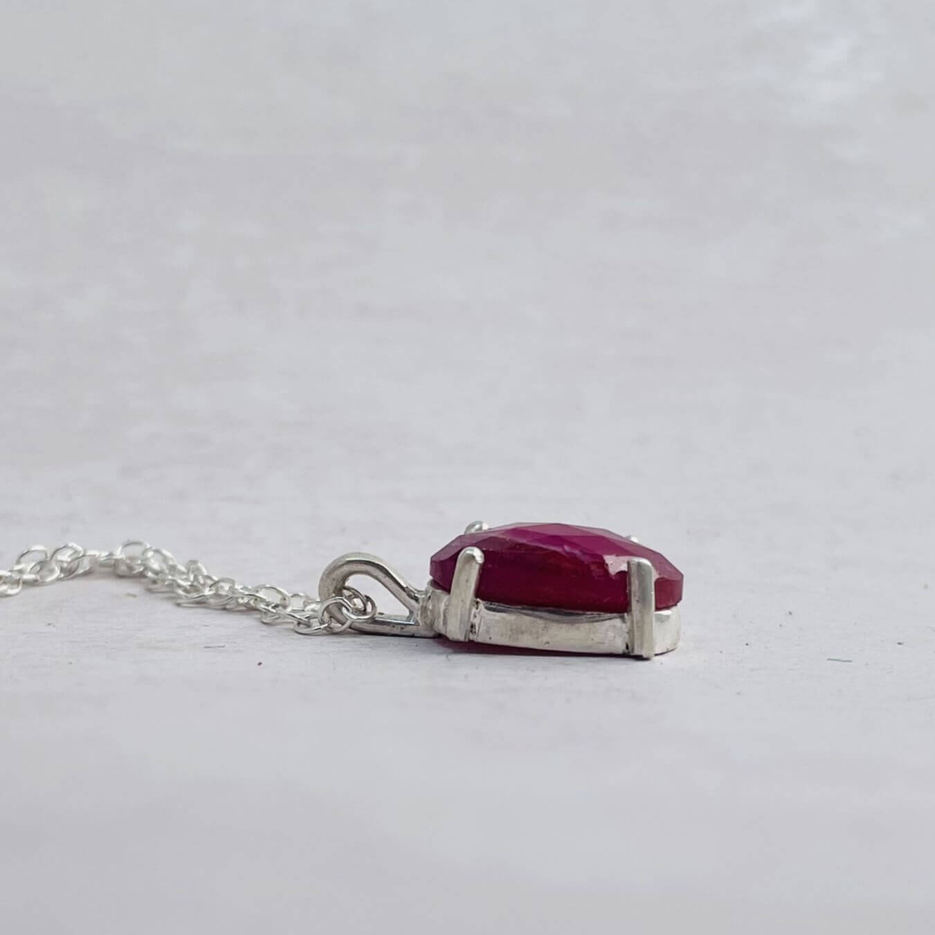 oval ruby necklace